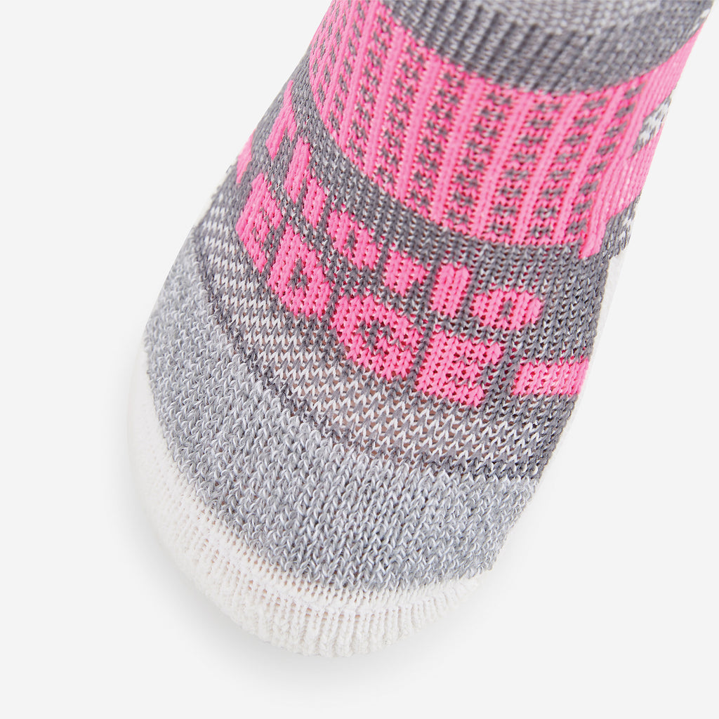 Thorlo Moderate Cushion Low-Cut Tennis Socks | #color_electric pink/white