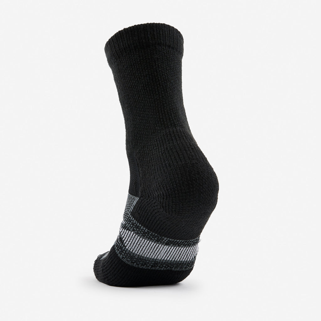 Thorlo 12-Hour Shift Maximum Cushion Crew Work Socks | #color_black/grey