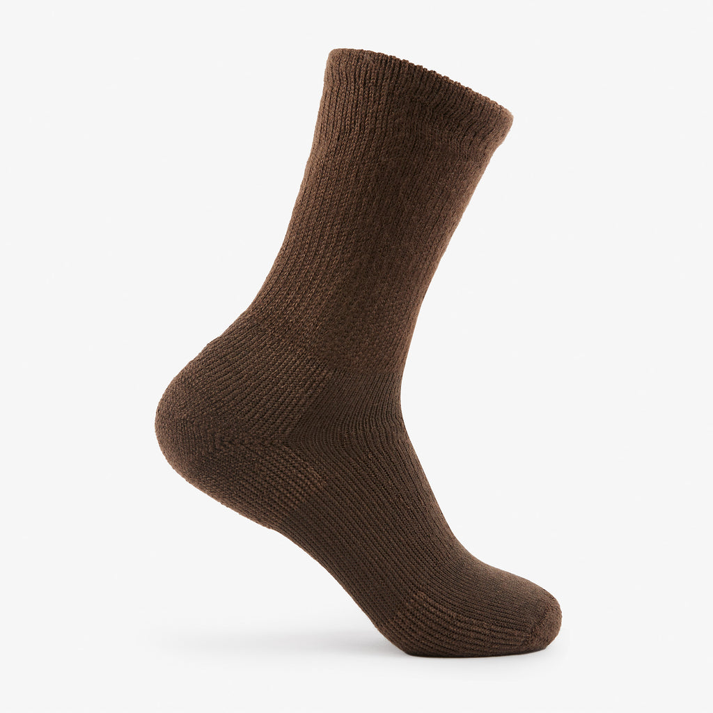 Thorlo Moderate Cushion Crew Walking Socks | #color_Brown