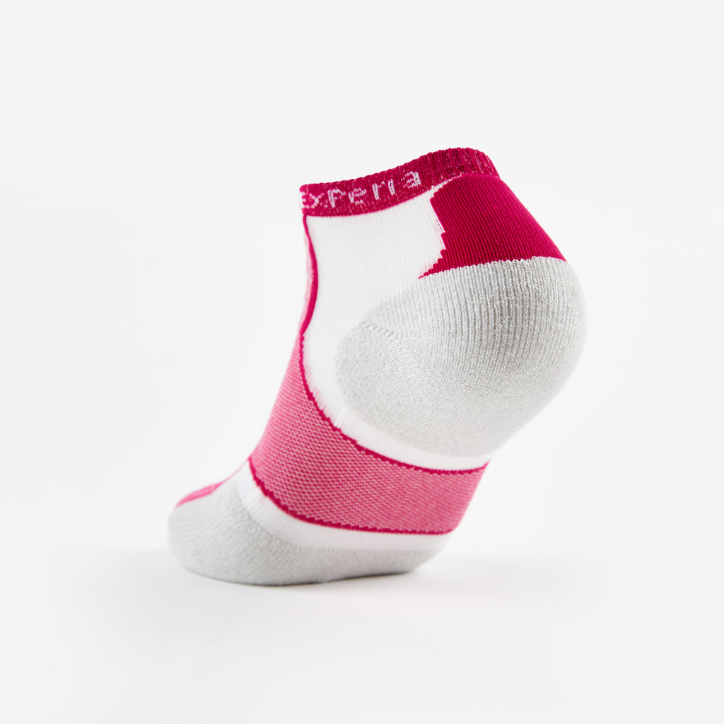 Thorlo Experia TECHFIT Light Cushion Low-Cut Socks | #color_Grey/Pink